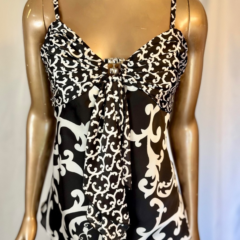 White House Black Market Satiny Spaghetti Strap Blouse - Picture 2 of 10